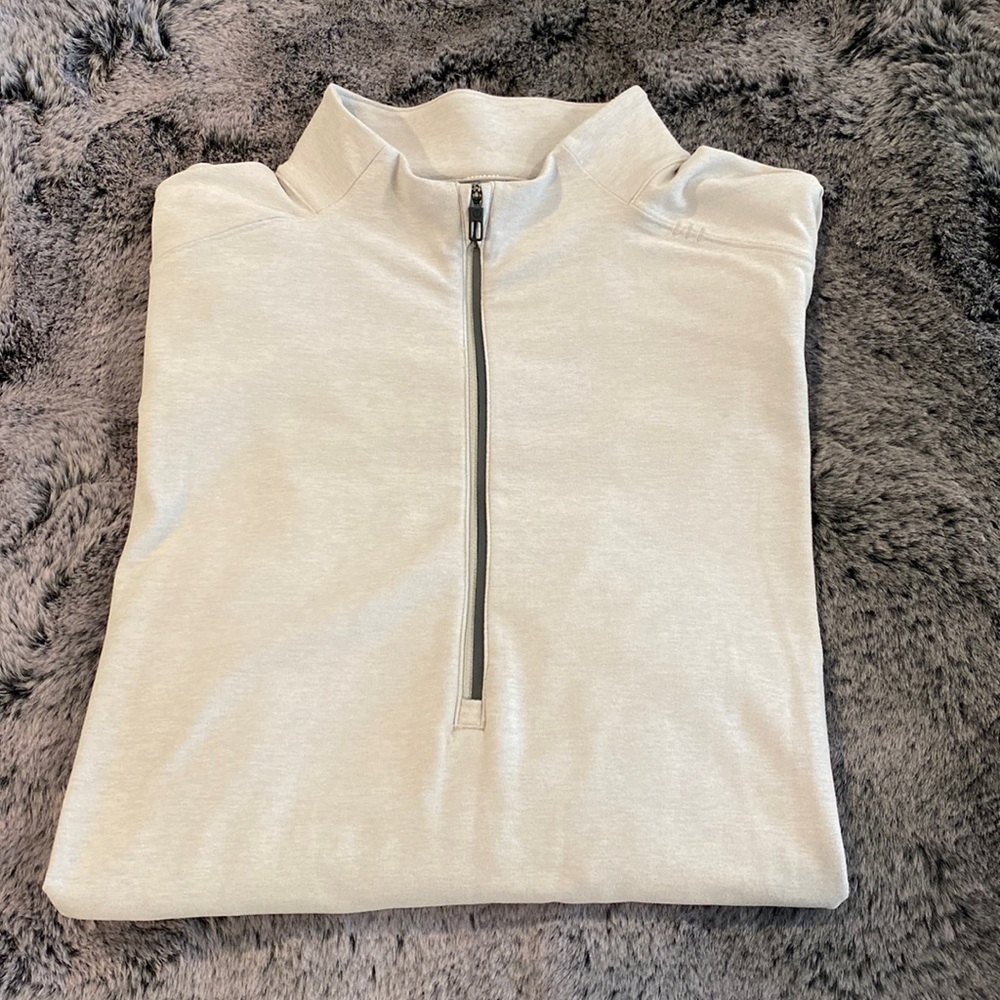 Lululemon 3/4 zip light grey pullover